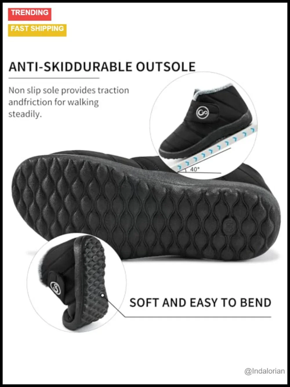 Womens Winter Snow Boots: Warm Fur Lined Non Slip Waterproof Outdoor Ankle